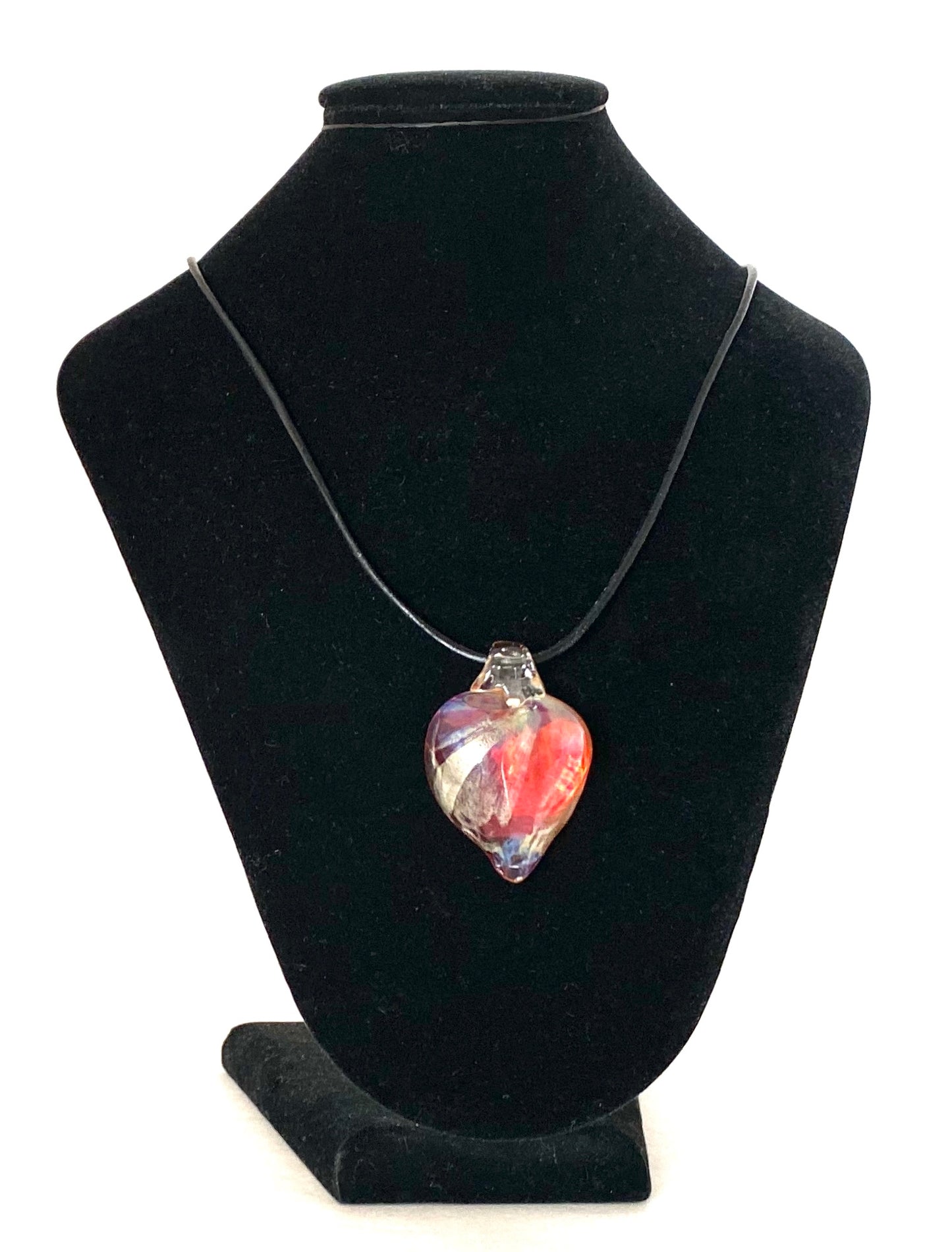 Pendentif cœur en verre - Rose